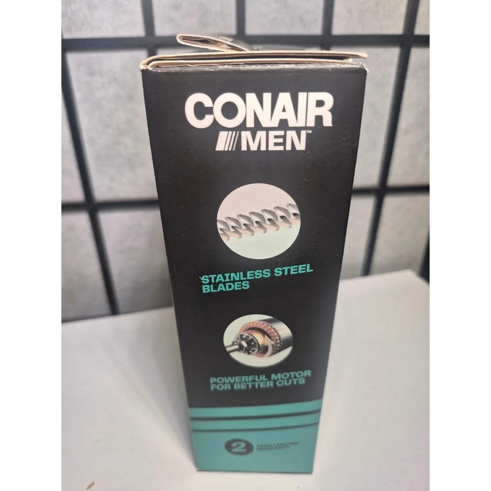 Conair Men Simple Cut Corded Clipper 10 Piece Home Haircutting Kit HC108NGB
